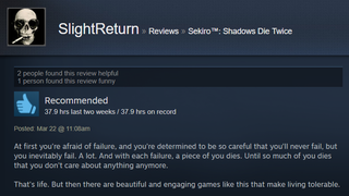 Illustration for article titled Sekiro: Shadows Die Twice, As Told By Steam Reviews